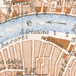 Waldin Pisa city map, 1929 digital map