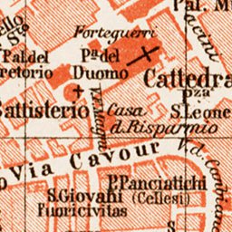 Waldin Pistoia (Pistoja) town plan, 1903 digital map