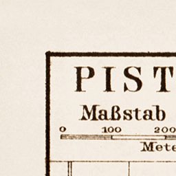 Waldin Pistoia (Pistoja) town plan, 1903 digital map