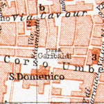 Waldin Pistoia (Pistoja) town plan, 1908 digital map