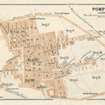 Waldin Pompei (Pompeii) general plan with typical street level inset plan, 1929 digital map