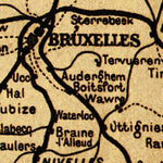 Waldin Railway map of Belgium, 1900 digital map