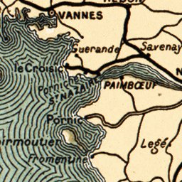 Waldin Railway map of France (Legend in Russian), 1900 digital map