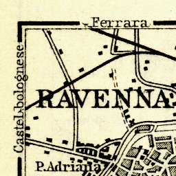 Waldin Ravenna and environs map, 1908 digital map