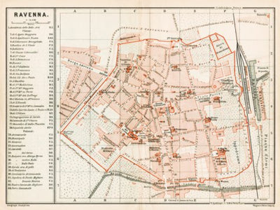 Waldin Ravenna city map, 1898 digital map