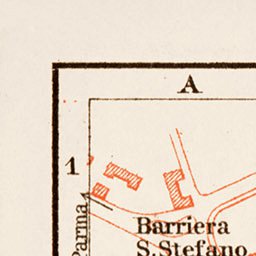 Waldin Reggio (Reggio Emilia) city map, 1903 digital map