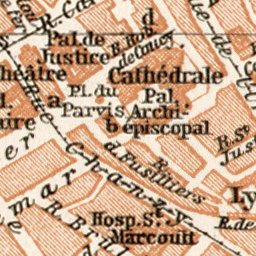 Waldin Reims city map, 1909 digital map