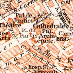 Waldin Reims city map, 1931 digital map