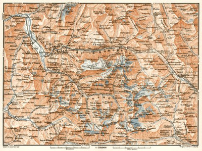 Waldin Romanche Valley and Vénéon Valley map, 1902 digital map