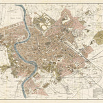Waldin Rome (Roma) city map, 1904 digital map