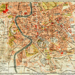 Waldin Rome (Roma) city map (legend in Russian), 1903 digital map