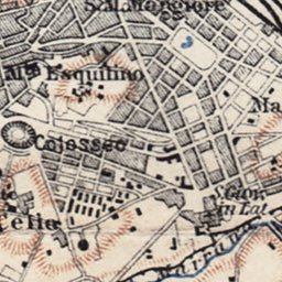 Waldin Rome (Roma) environs map, 1898 digital map