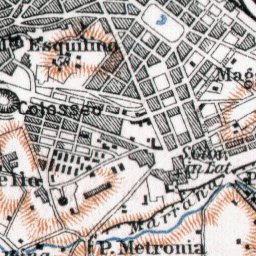 Waldin Rome (Roma) environs map, 1909 digital map