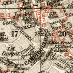 Waldin Rome (Roma), tramway network map, 1909 digital map