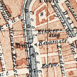 Waldin Rotterdam city map, 1904 digital map