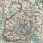 Waldin Russian Empire (western part), 1914 digital map