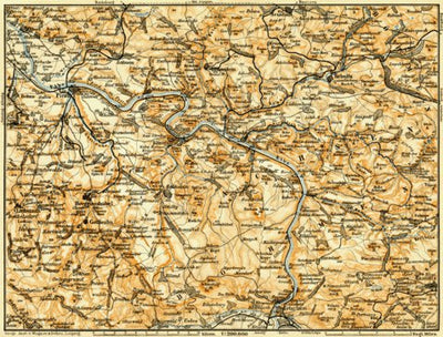 Waldin Sächsische Schweiz (Saxonian Switzerland) map, 1906 digital map