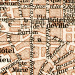 Waldin Saint-Étienne city map, 1902 digital map