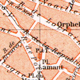 Waldin Saint-Germain-en-Laye city map, 1910 digital map
