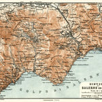 Waldin Salerno to Amalfi district map, 1929 digital map
