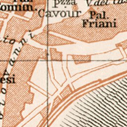 Waldin San Gimignano town plan, 1909 digital map