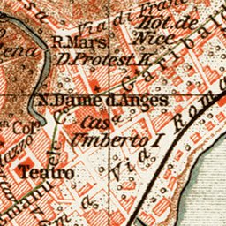 Waldin Sanremo city map, 1913 (1:20,000 scale) digital map