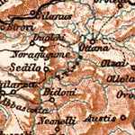 Waldin Sardinia (Sardegna) Isle map, 1913 digital map