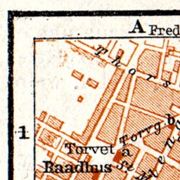 Waldin Sarpsborg city map, 1910 (1:25,000 scale) digital map