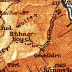 Waldin Schneeberg, Raxalpe Mountains, Semmering, 1911 digital map