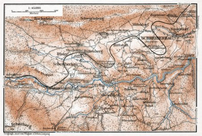 Waldin Schreiberhau (Szklarska Poreba) environs map, 1911 digital map
