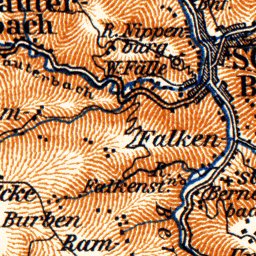 Waldin Schwarzwald (the Black Forest). Kinzig Valley (Kinzigtal) map, 1905 digital map