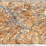 Waldin Schwarzwald (the Black Forest). Map of the environs of Baden: Oos - Lichtenthal, 1905 digital map