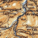 Waldin Schwarzwald (the Black Forest). Murg valley map, 1905 digital map