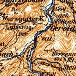 Waldin Schwarzwald (the Black Forest). Murg valley map, 1905 digital map