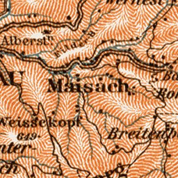 Waldin Schwarzwald (the Black Forest). The Renchtal region map, 1909 digital map
