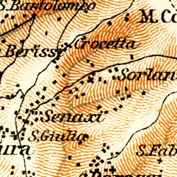 Waldin Sestri Levante and environs map, 1908 digital map