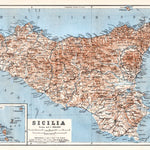 Waldin Sicilia (Sicily) map, 1912 digital map