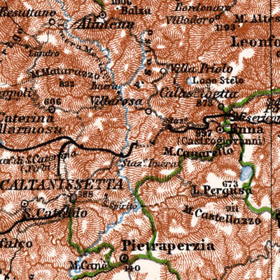 Waldin Sicilia (Sicily) map, 1929 digital map