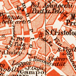 Waldin Siena city map, 1903 digital map