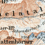 Waldin Silvretta mountain group, 1909 digital map