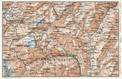 Waldin Simlplon and Antigorio Valley map, 1909 digital map