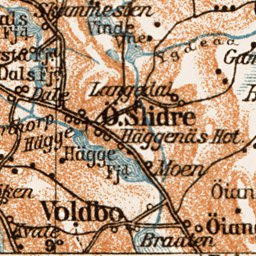 Waldin South Gudbrandsdal Valley (Sydlige Gudbrandsdal), region map, 1931 digital map