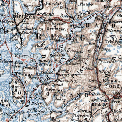Waldin South Norway General Map, 1911 digital map