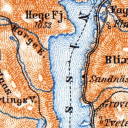 Waldin Southern Telemarks map, 1910 digital map