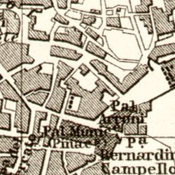 Waldin Spoleto town plan, 1909 digital map
