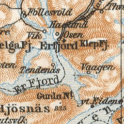 Waldin Stavangerfjord map, 1910 digital map