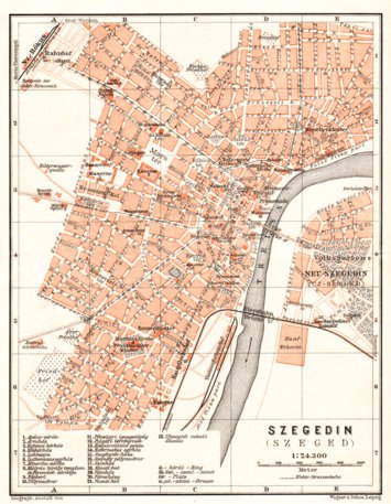 Waldin Szegedin (Szeged) city map, 1913 digital map