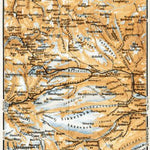 Waldin Tafjord - Geiranger - Grotlid - Jostedal route map, 1910 digital map