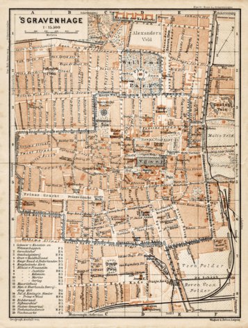 Waldin The Hague (Den Haag, s’Gravenhage) city map, 1904 digital map