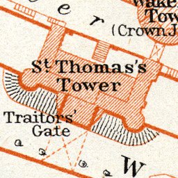 Waldin The Tower of London plan, 1909 digital map